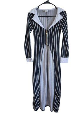 Leg Avenue Tuxedo Striped Long-Sleeve Zipper Jacket size XS